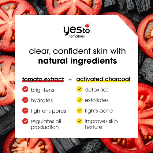 Tomatoes Clear Skin Activated Charcoal Bar Soap 7 Ounce (Pack of 3)