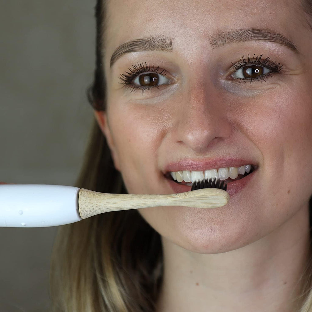 Bamboo Electric Toothbrush Replacement Heads - Compatible with Philips Sonicare Toothbrush - Soft Bristle Natural Electric Bamboo Toothbrush Heads Refill - (Pack of 4) by