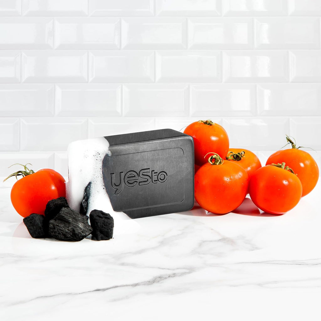 Tomatoes Clear Skin Activated Charcoal Bar Soap 7 Ounce (Pack of 3)