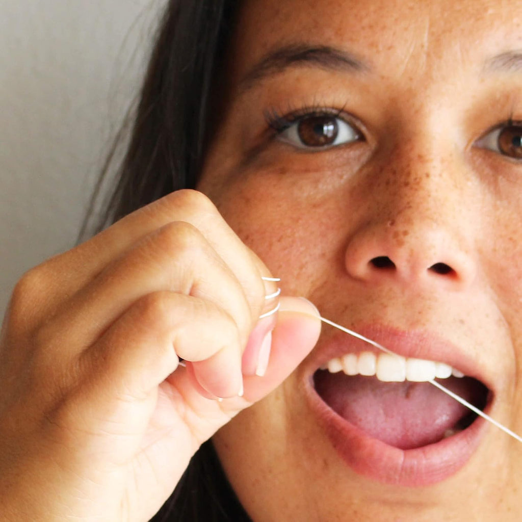 Silk Floss Refills | Zero Waste Dental Floss Natural Peppermint 2-Pack 33 Yards Each | Biodegradable Compostable Ahimsa Silk Waxed Floss Refill